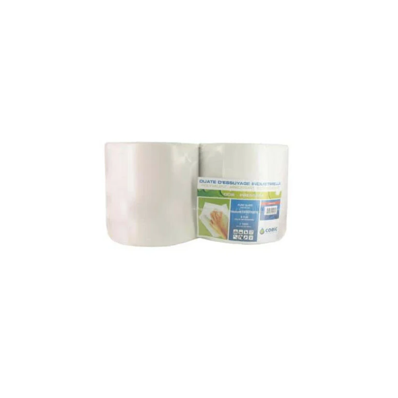 Bobine d'essuyage pure ouate kit de 2