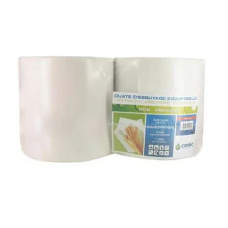 Bobine d'essuyage pure ouate kit de 2