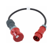 adaptateur fiche male 63A 5 P - fiche femelle 32A 5P -1 metre